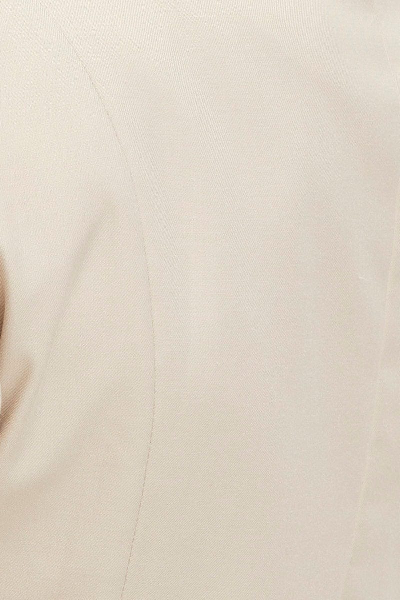 Beige Crop Jacket Long Sleeve - Image 6