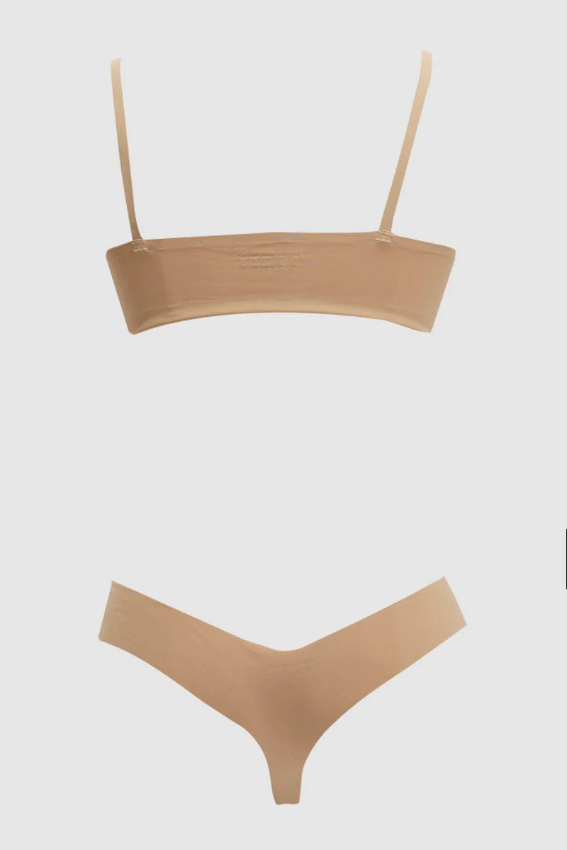 Beige No Wired Lingerie Set - Image 2