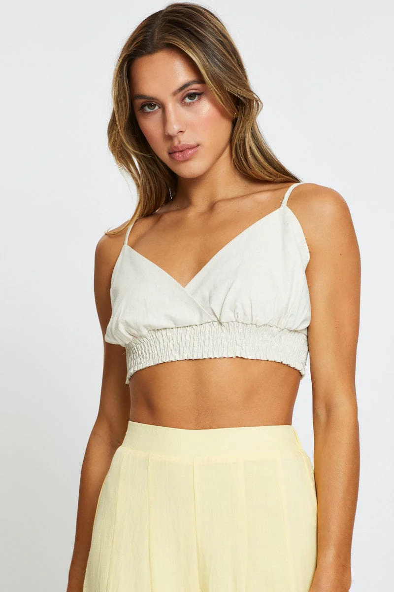 Beige Singlet Top Crop - Image 3