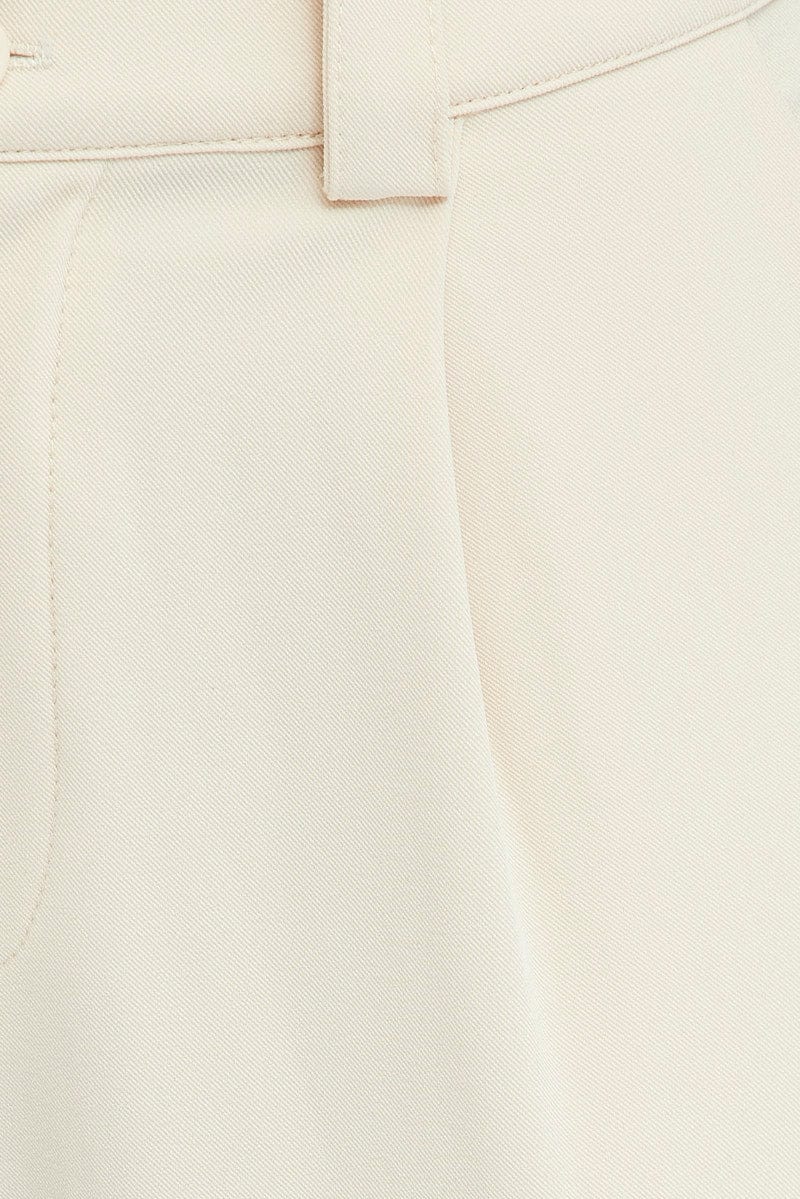 Beige Wide Leg Pants High Rise - Image 6