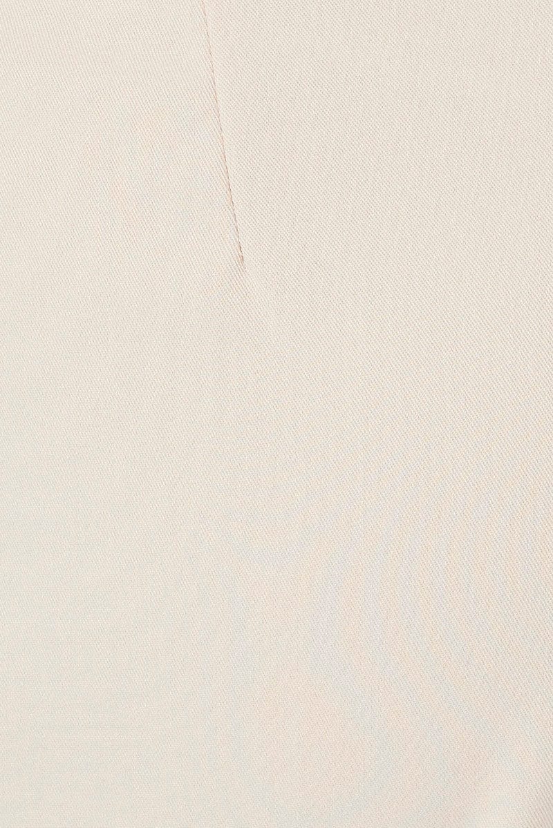Beige Wide Leg Pants Low Rise - Image 6