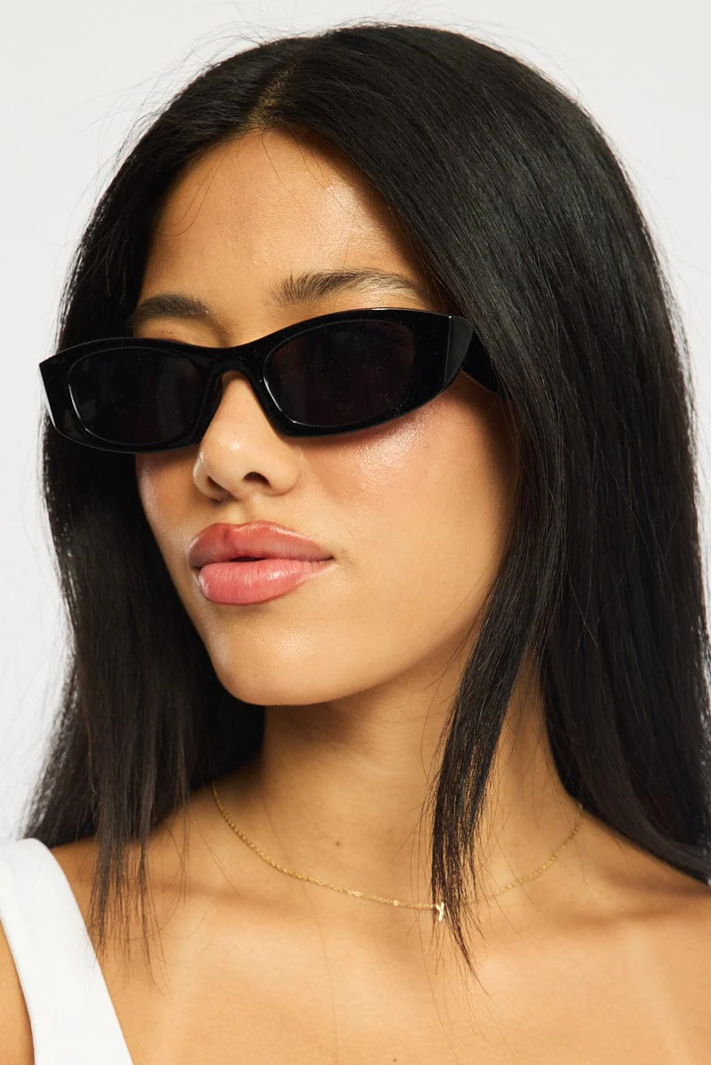 Black Animal Print Fashion Sunglasses