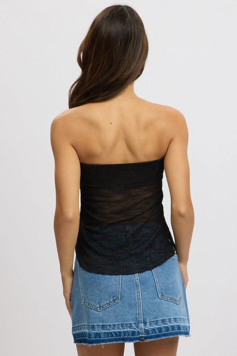 Black Bandeau Top Lace - Image 5