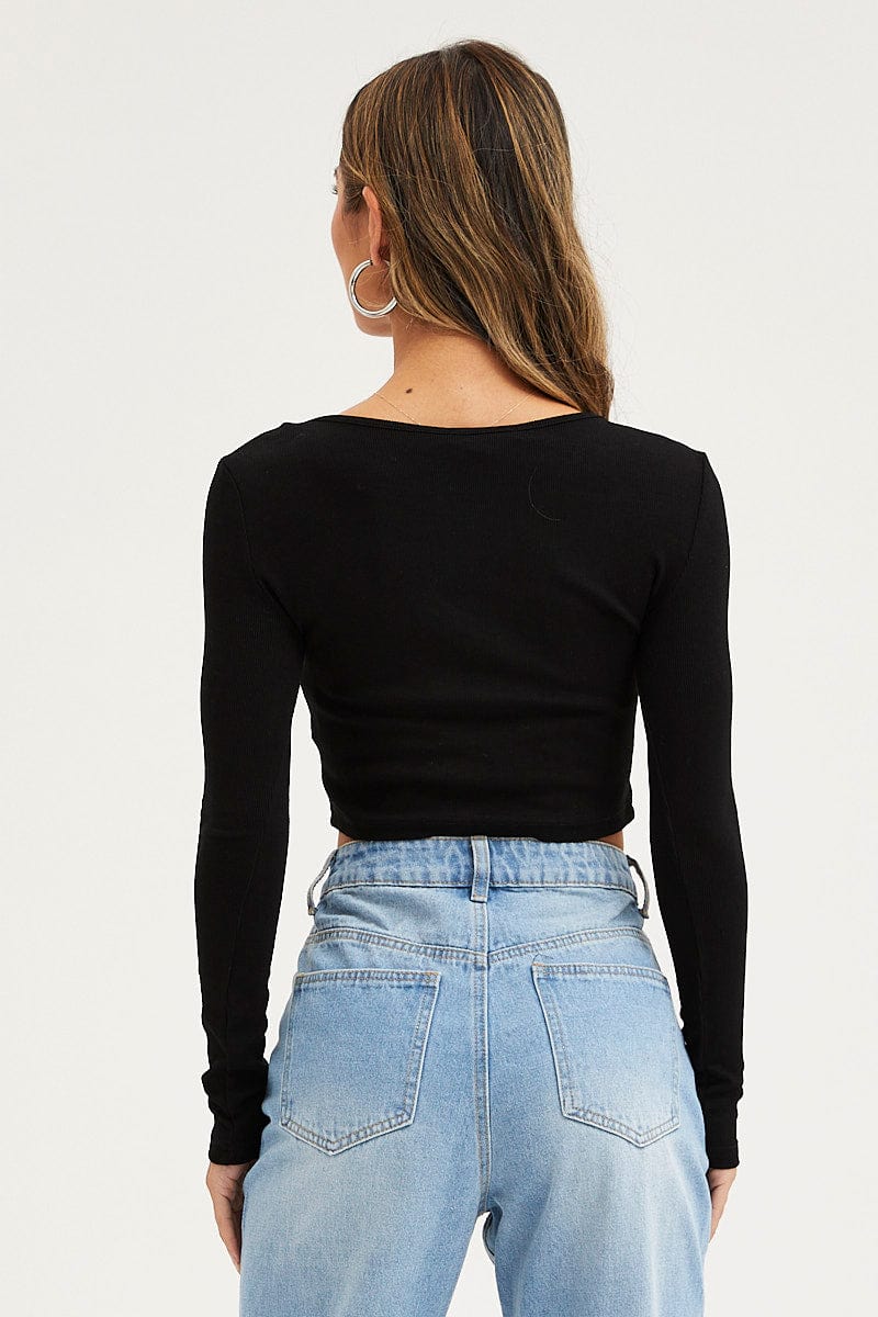 Black Basic Top Ribbed - Image 5