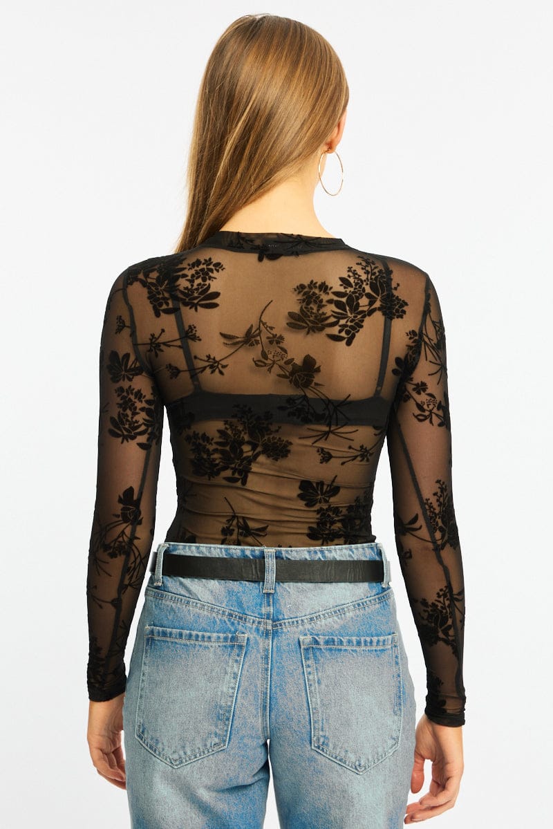 Black Bodysuit Long Sleeve - Image 4
