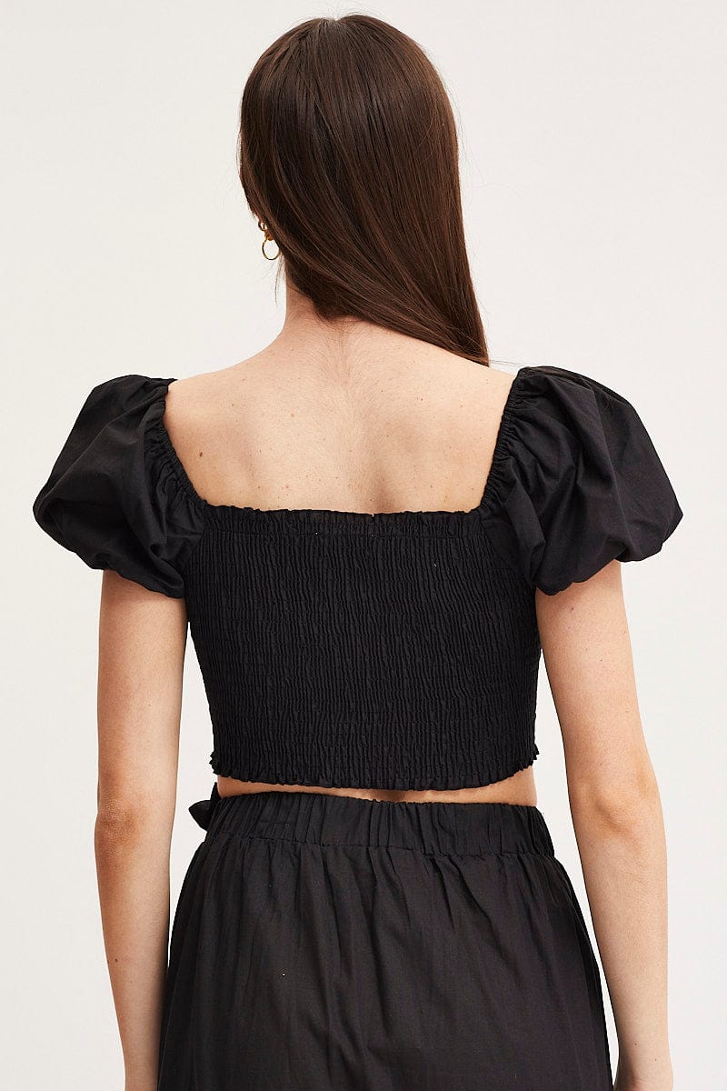 Black Crop Top Short Sleeve - Image 5