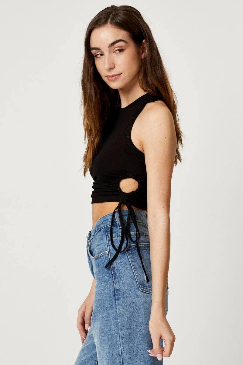 Black Cut Out Tank - Image 3
