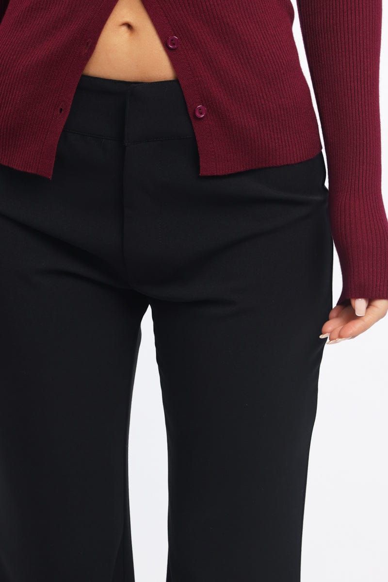 Black Flare Leg Pants - Image 6