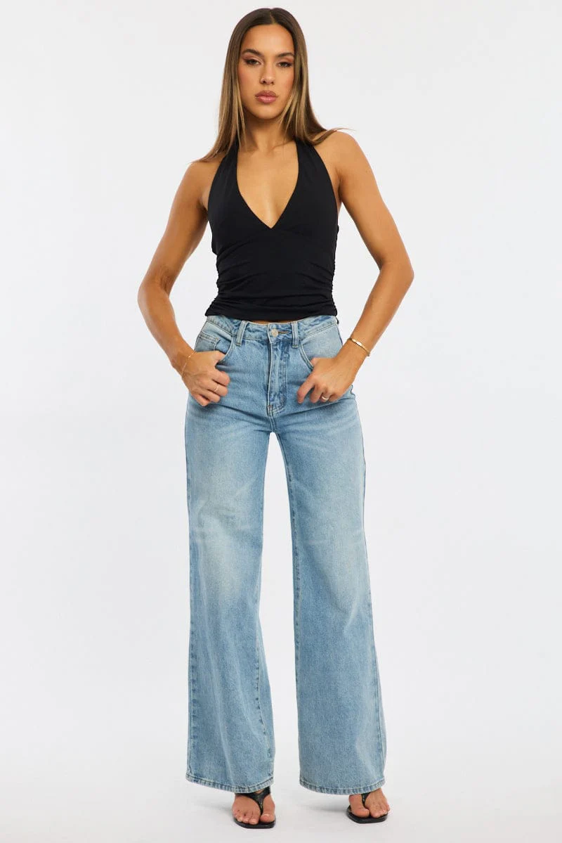 Black Halter Neck Top - Image 2