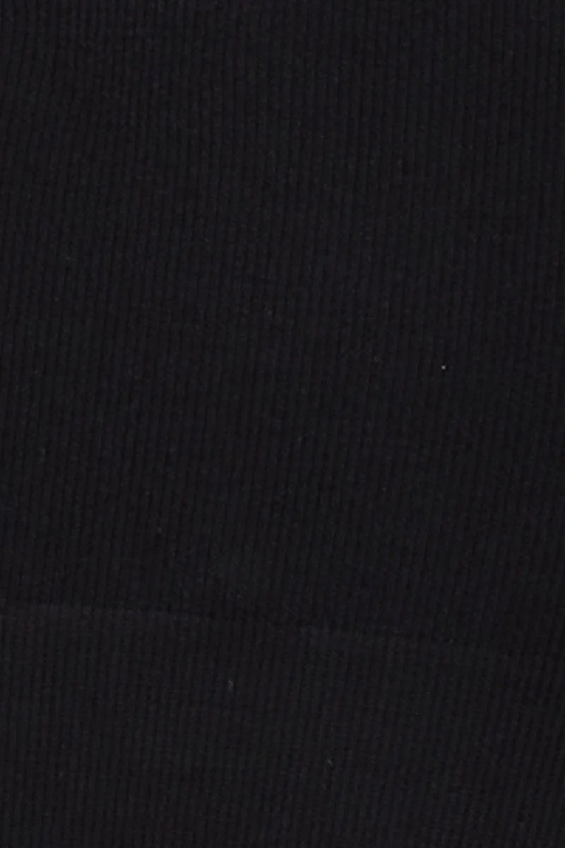 Black High Neck Rib Bind Detail Seamless Tank - Image 6