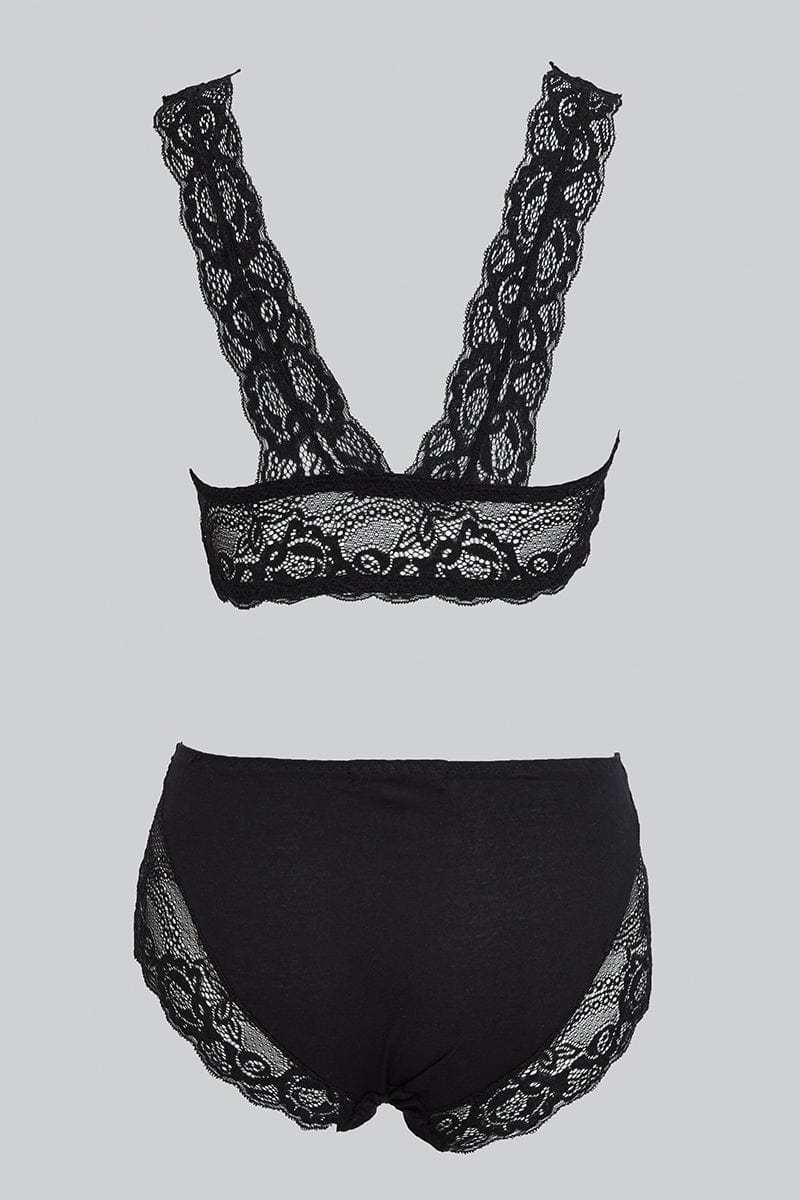 Black Lace Lingerie Set - Image 2
