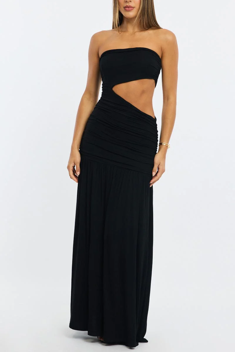Black Maxi Dress Cut Out - Image 5