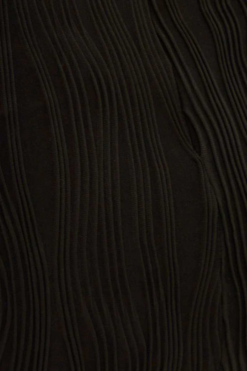 Black Maxi Dress High Neck Sleeveless - Image 6