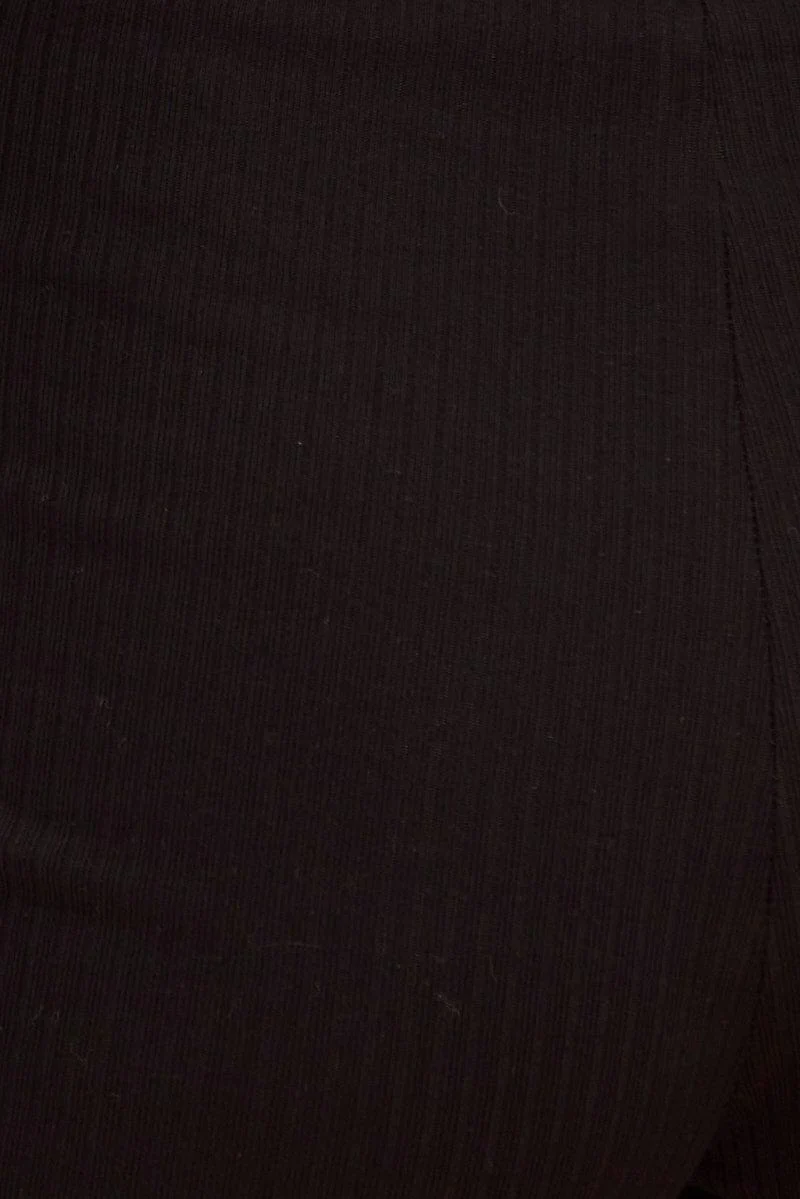 Black Prea Rib Bike Short - Image 6