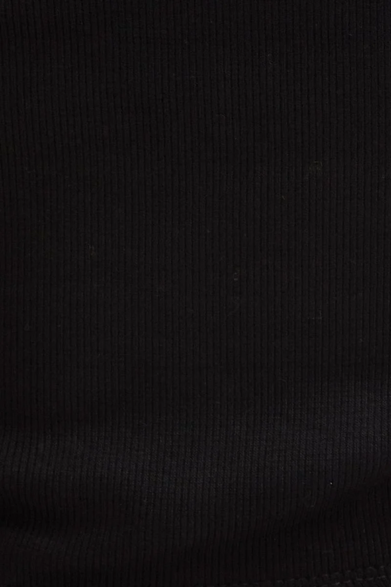 Black Rib Singlet Round Neck - Image 6