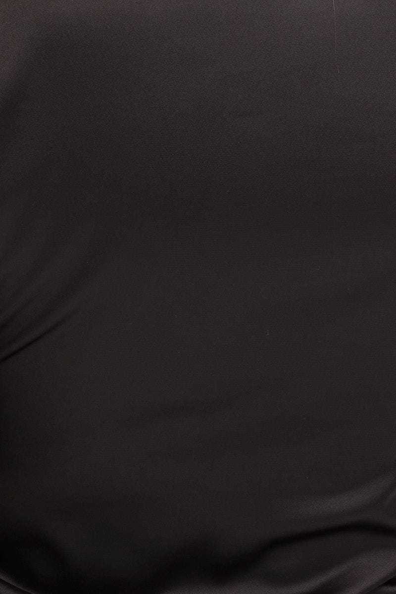 Black Satin Jacket Long Sleeve - Image 6