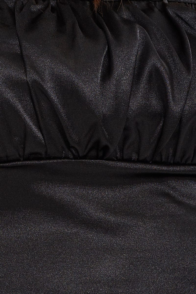 Black Satin Scarf Halter Cami - Image 6