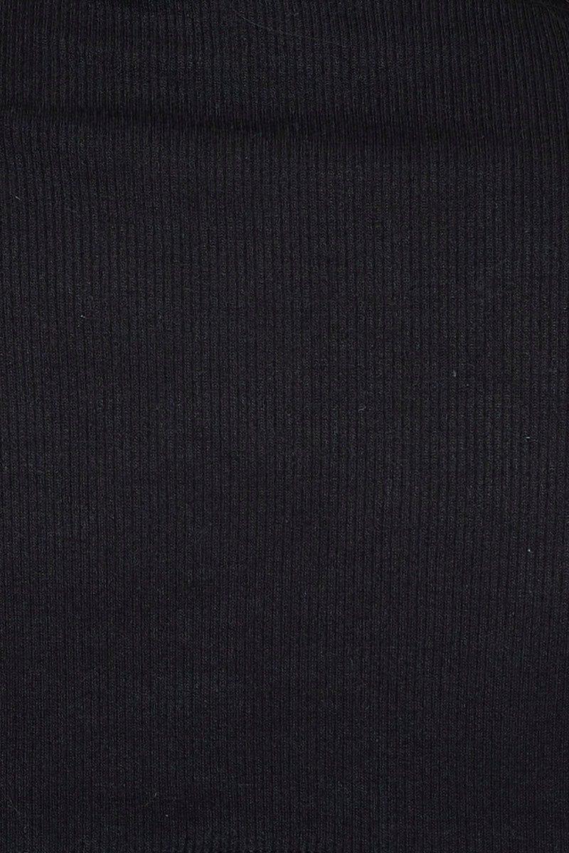 Black Scarf Top Ribbed - Image 6