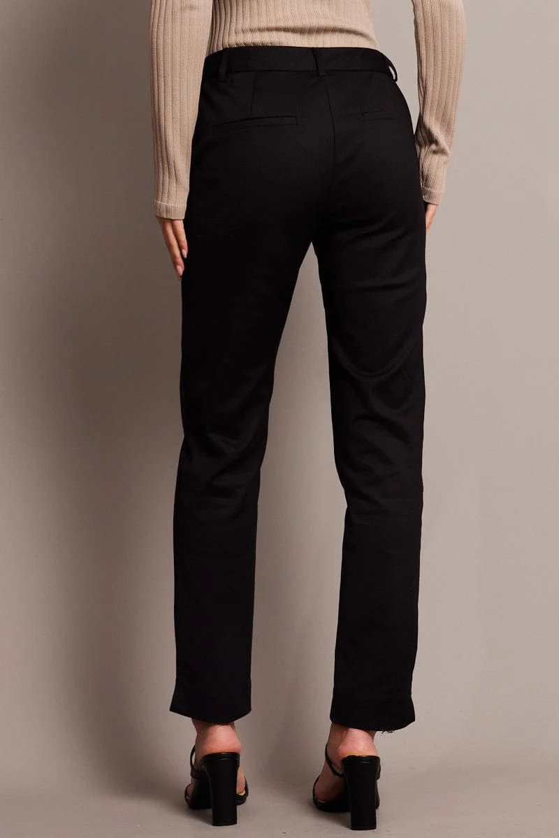 Black Slim Fit Pants Workwear - Image 5