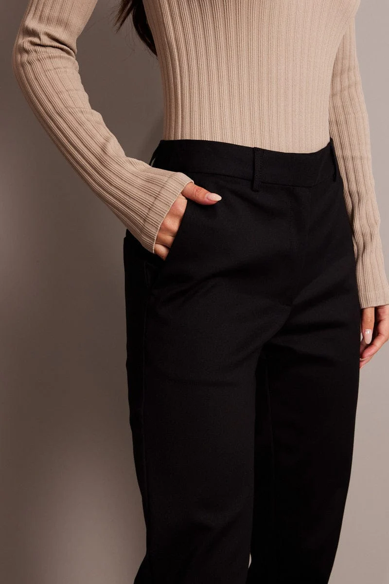 Black Slim Fit Pants Workwear - Image 6