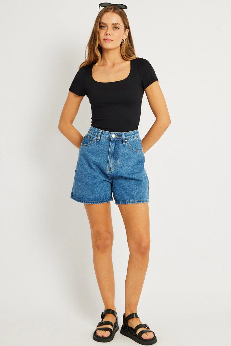 Black Supersoft Top Short Sleeve - Image 2