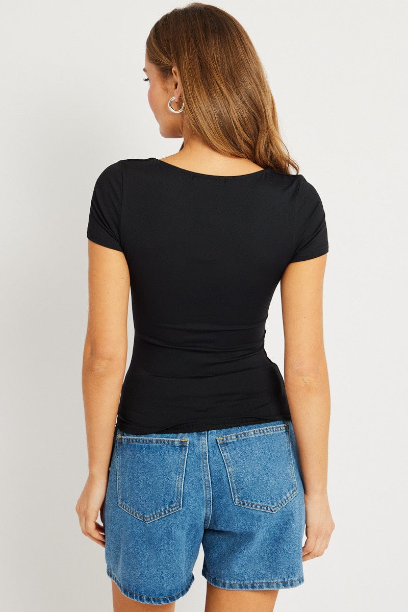 Black Supersoft Top Short Sleeve - Image 5