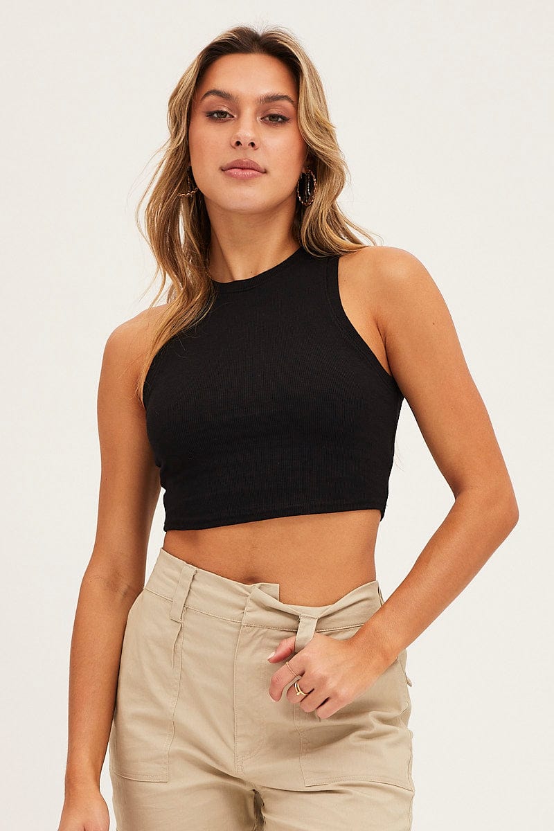 Black Tank Top Rib - Image 3