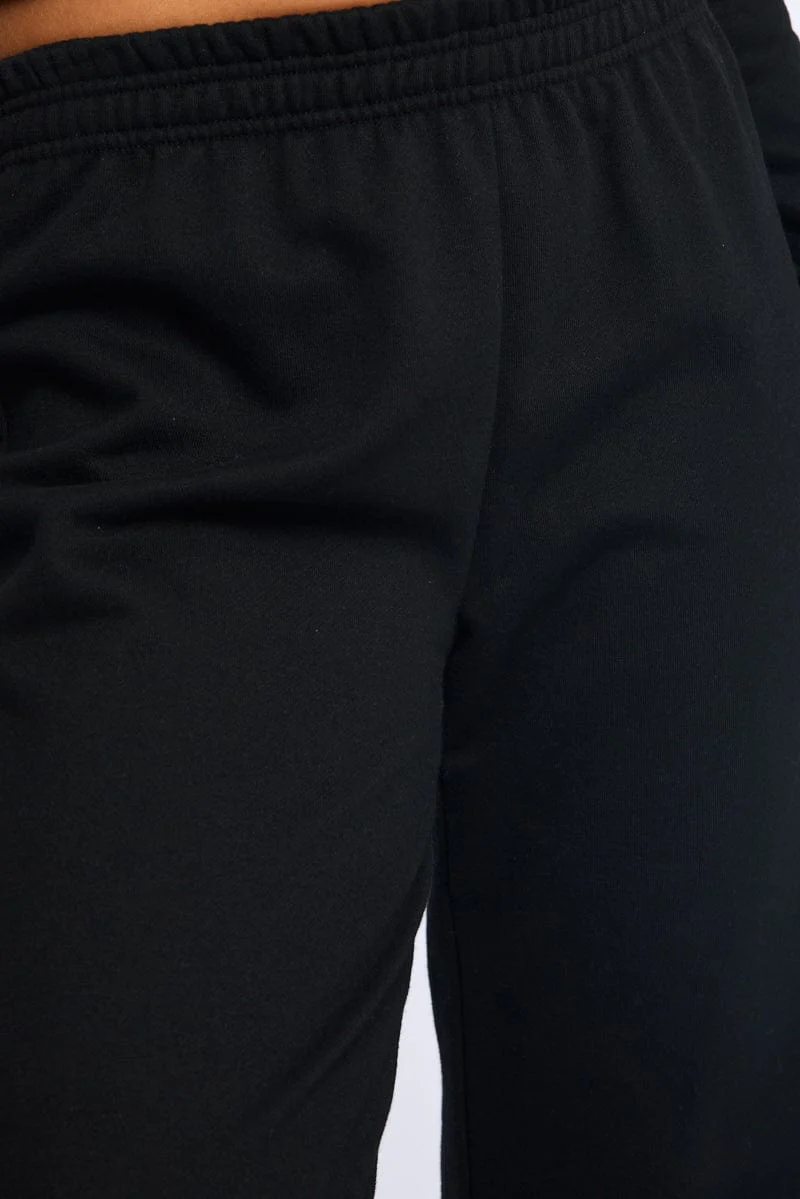 Black Track Pants Wide Leg - Image 5