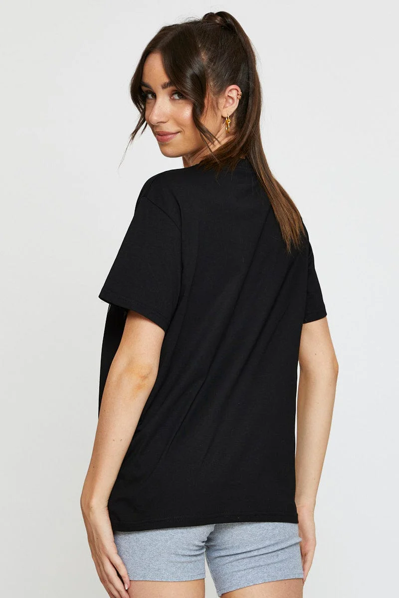 Black Vintage T Shirt Short Sleeve - Image 5