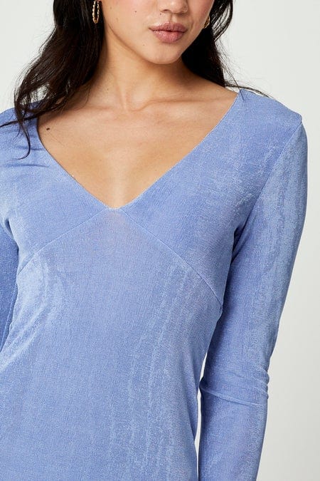 Blue Bodycon Dress Long Sleeve - Image 5