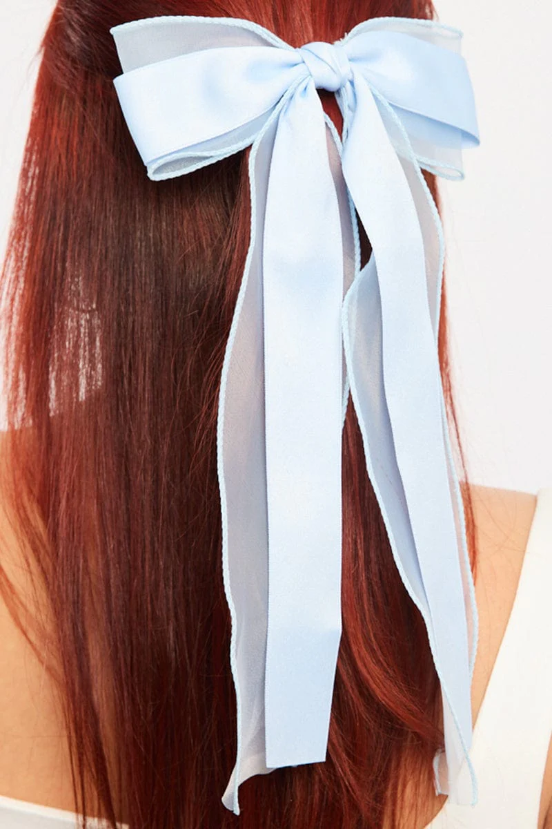 Blue Bow Hair Clips