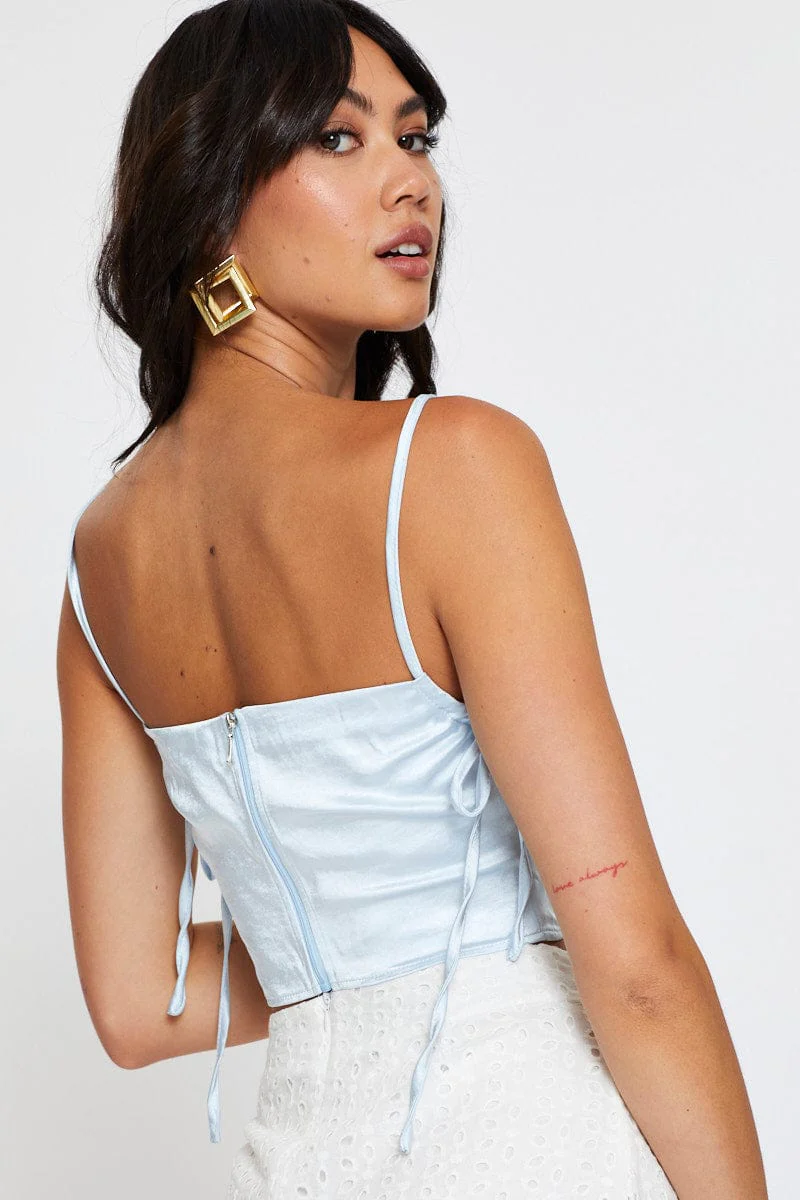 Blue Cami Top Sleeveless - Image 2
