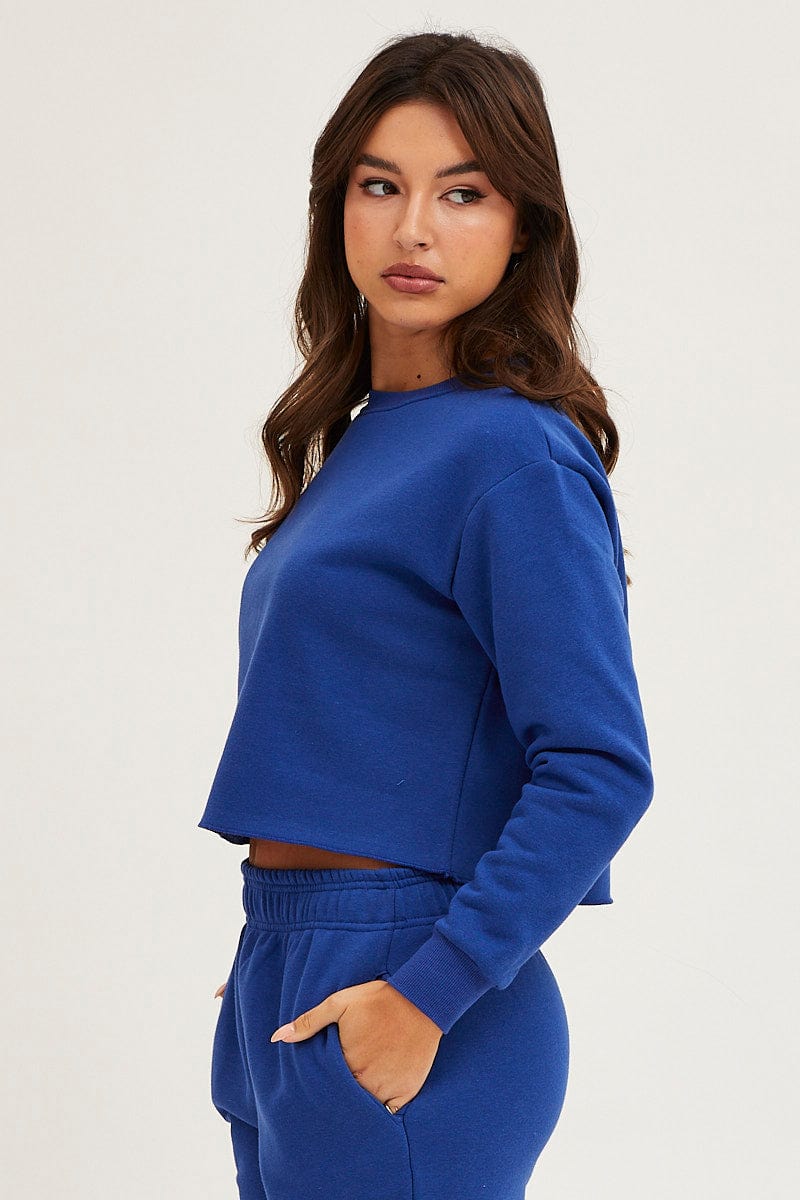 Blue Crop Sweat - Image 4