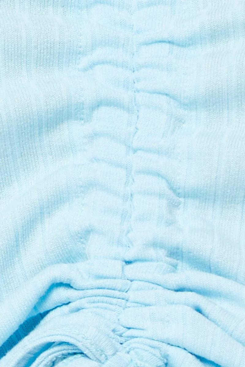 Blue Crop Top Long Sleeve - Image 6