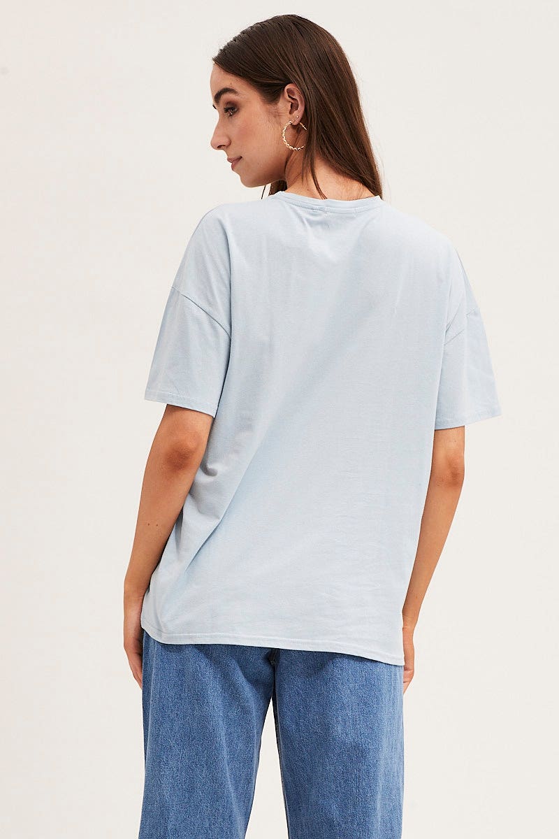 Blue Graphic T Shirt - Image 5