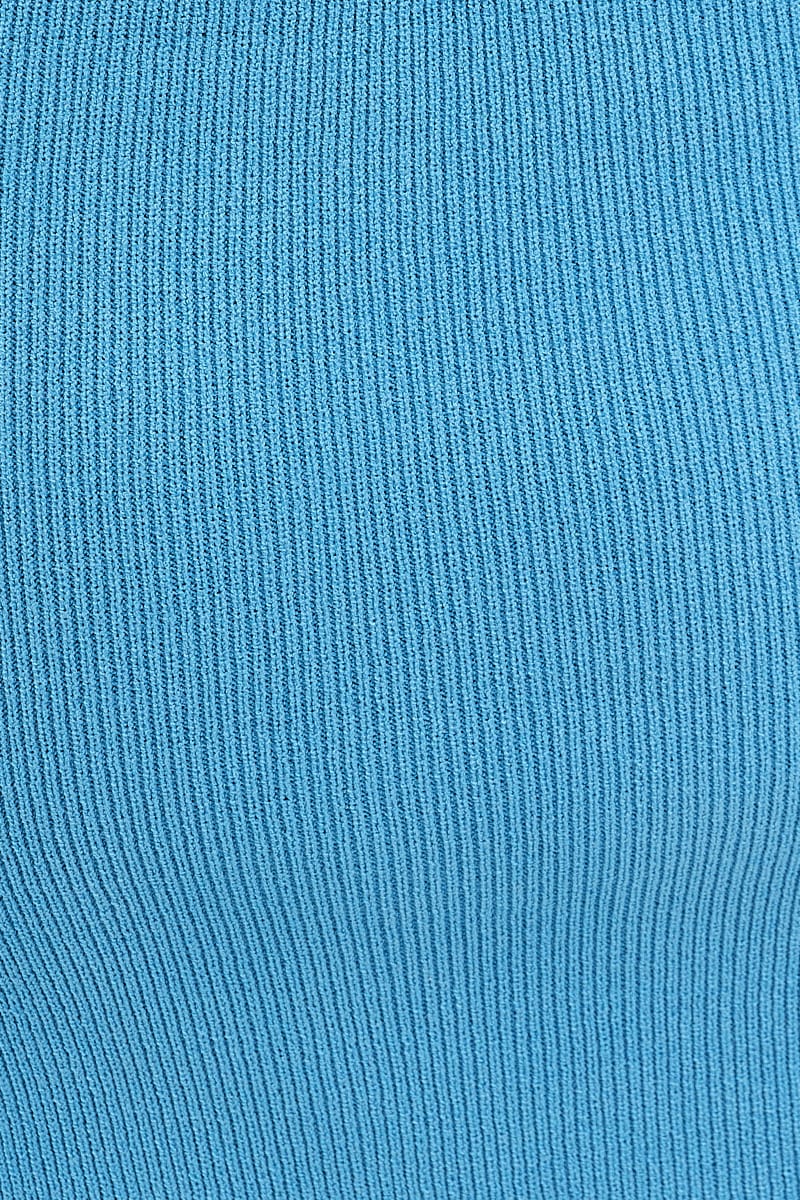 Blue Maxi Skirt Knit High Waist - Image 5