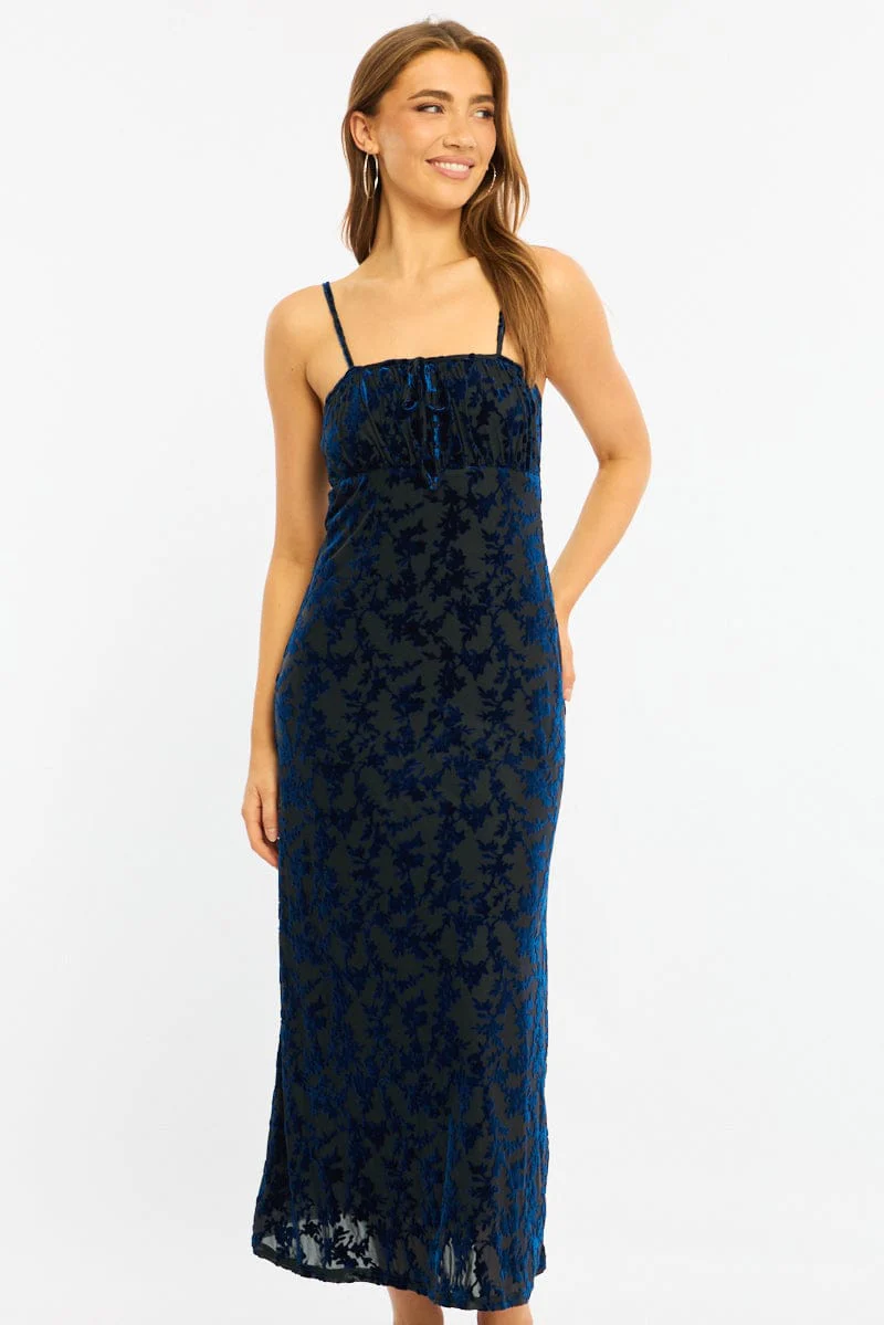 Blue Midi Dress Strappy - Image 2