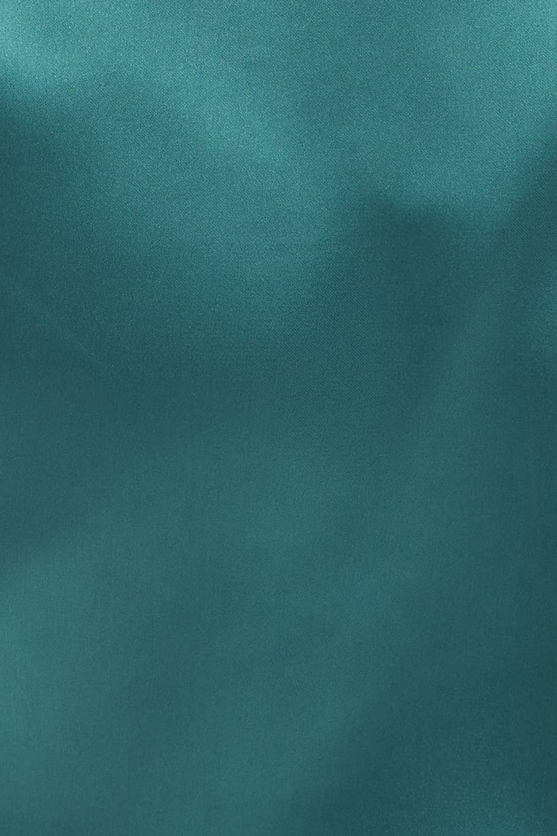 Blue Mini Skirt High Rise Satin - Image 6