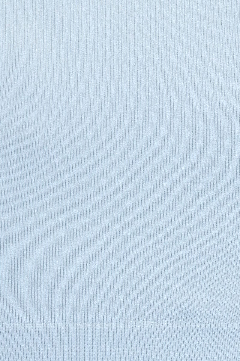 Blue T-Shirt Short Sleeve Crew Neck Seamless - Image 6