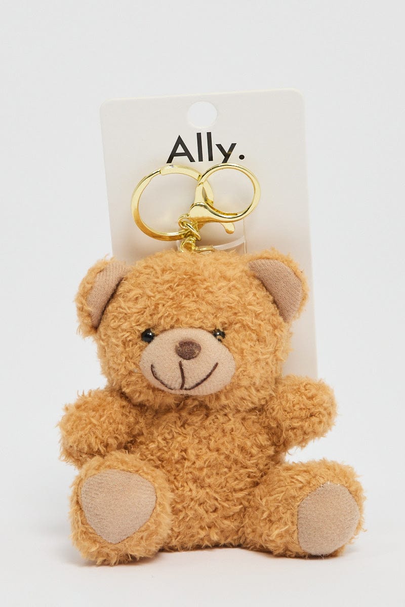 Brown Bear Keyring Bag Charm