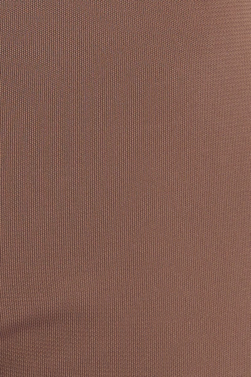 Brown Double Layer Slinky Bike Short - Image 6