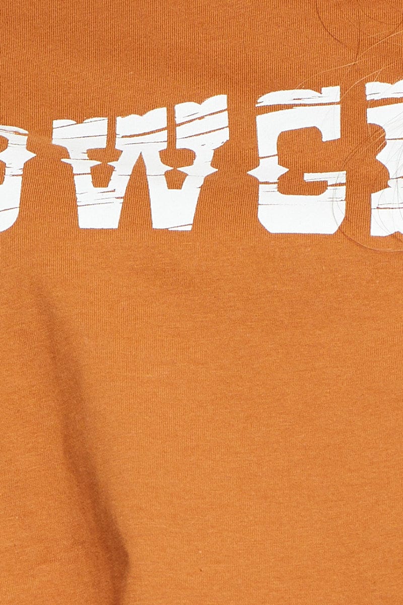 Brown Graphic T-Shirt Crop - Image 6