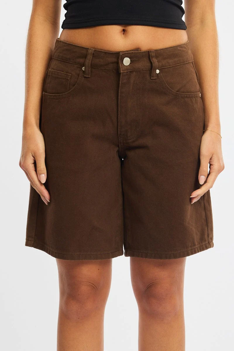 Brown Jorts Mid Rise - Image 2
