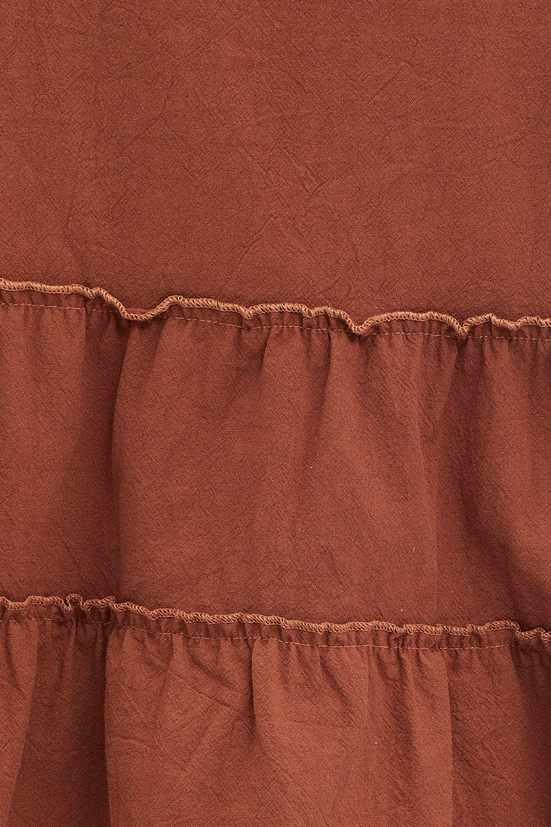 Brown Ruffle Top Long Sleeve - Image 6