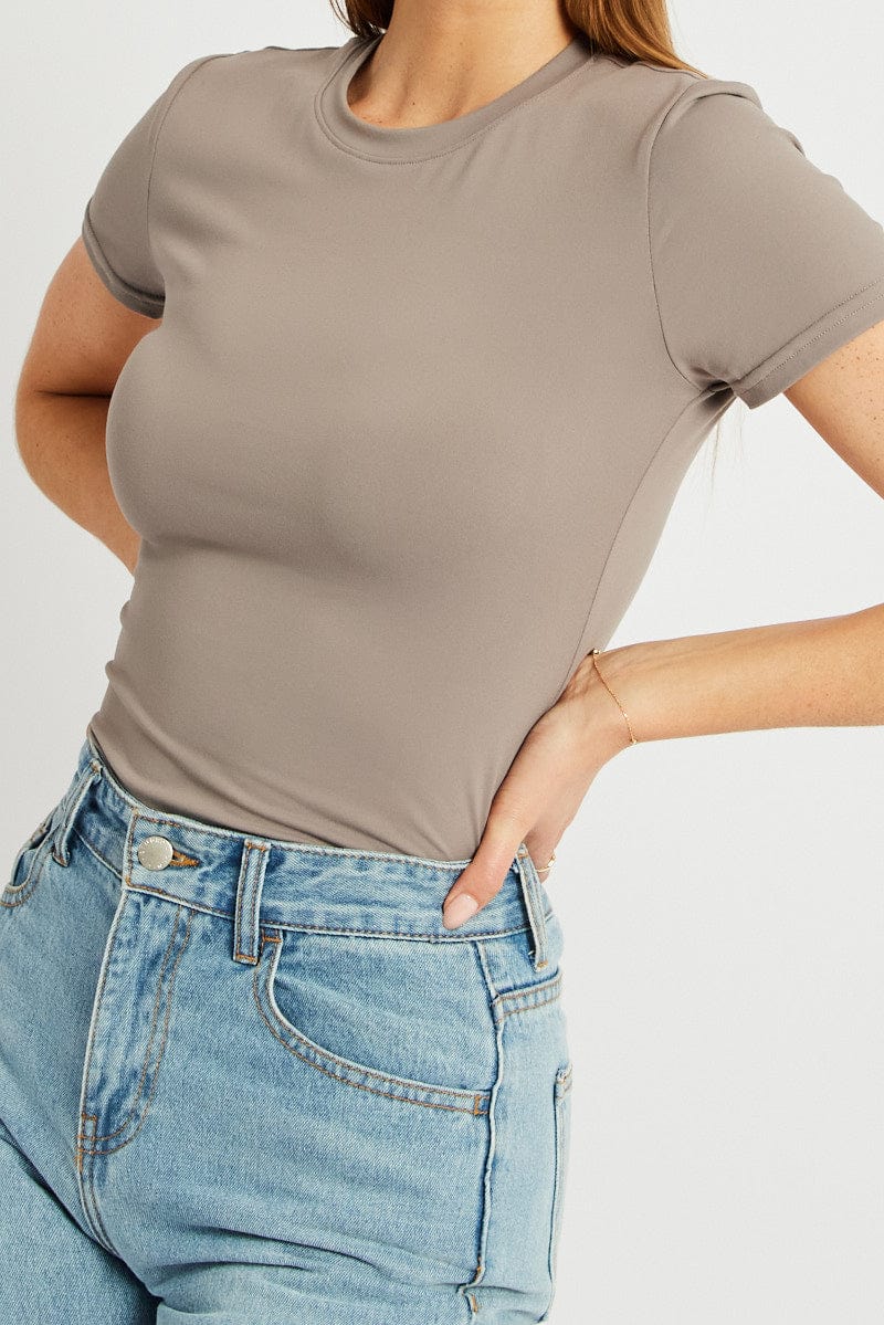 Brown Supersoft Top Short Sleeve - Image 6