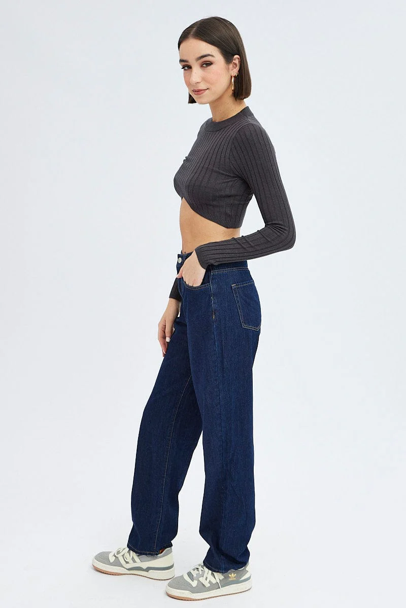 Denim Baggy Denim Jeans High Rise - Image 4