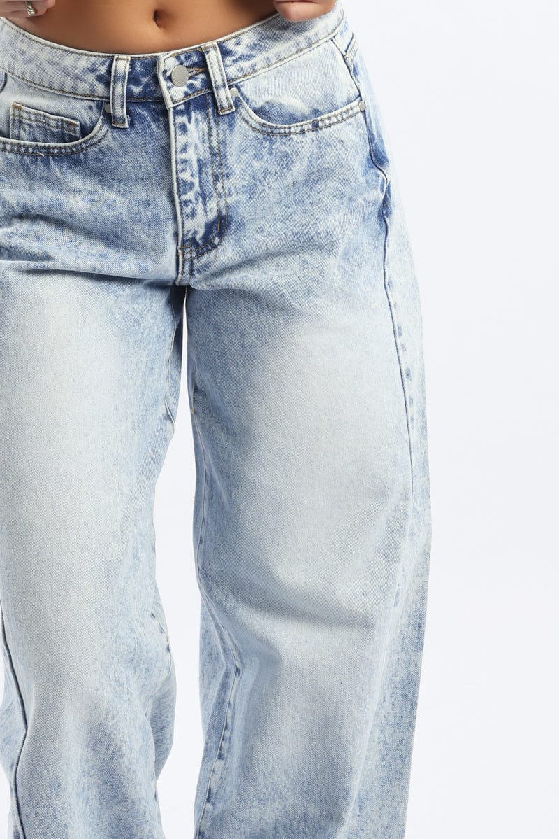 Denim Balloon fit Jeans with Seam - Image 5