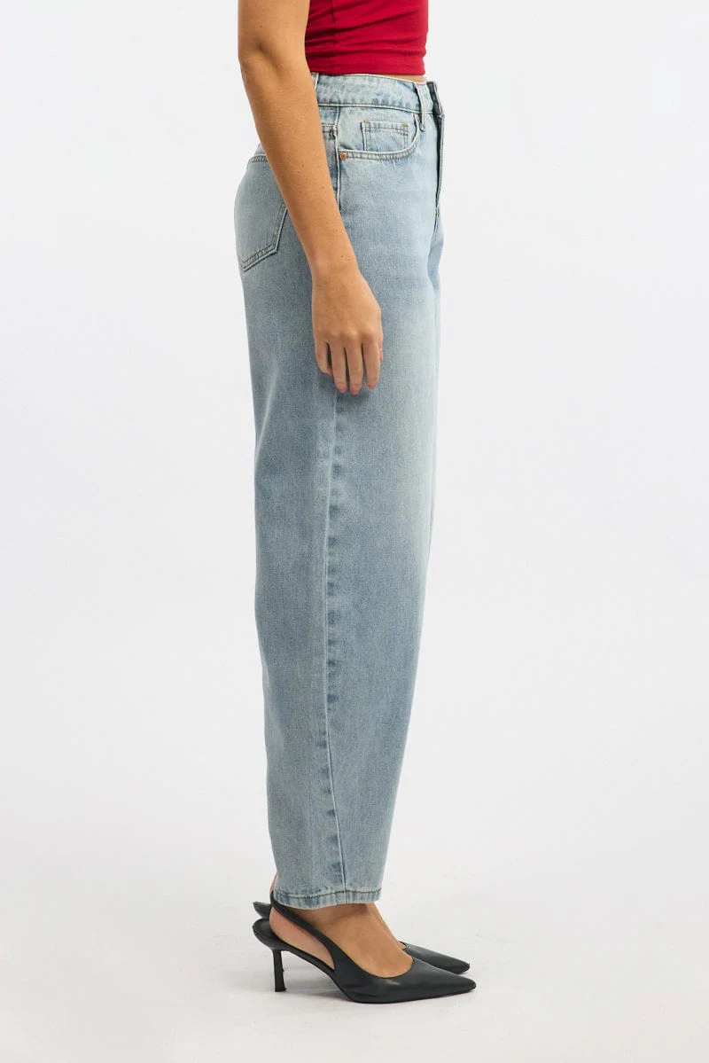 Denim Barrel Jeans - Image 3