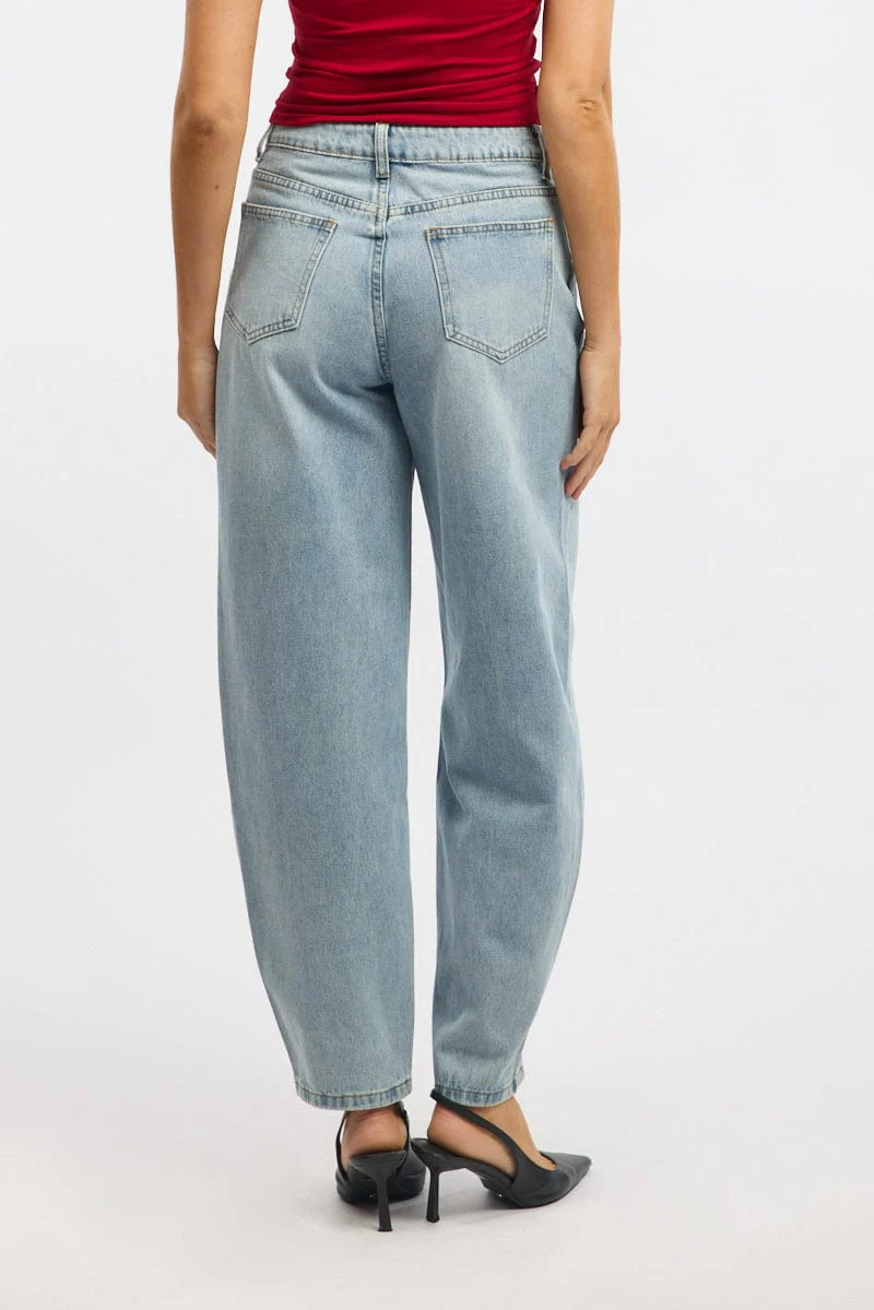 Denim Barrel Jeans - Image 4