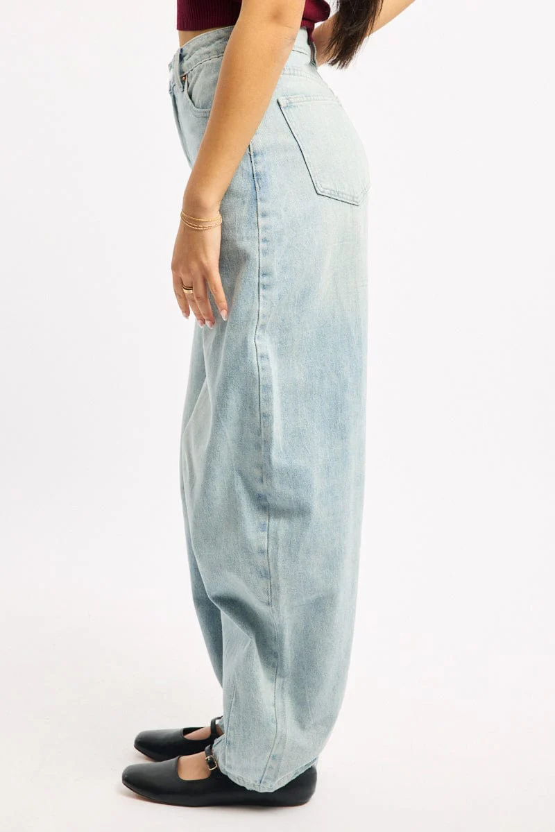 Denim Barrel Jeans Low Rise - Image 3
